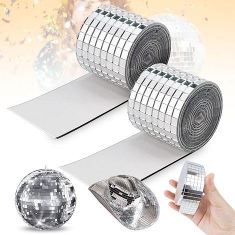 Mini Carreaux Carrés en Verre, Mosaïque Carrelage Miroir Roll pour Cuisine, Salle de Bain, Restaurant, Hôtel, Bar (1/5)