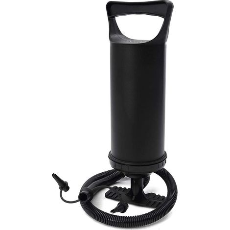 Pompa di gonfiaggio manuale per gonfiare materassini piscina gonfiabili campeggio con 3 ugelli adattatori valvole (1/5)