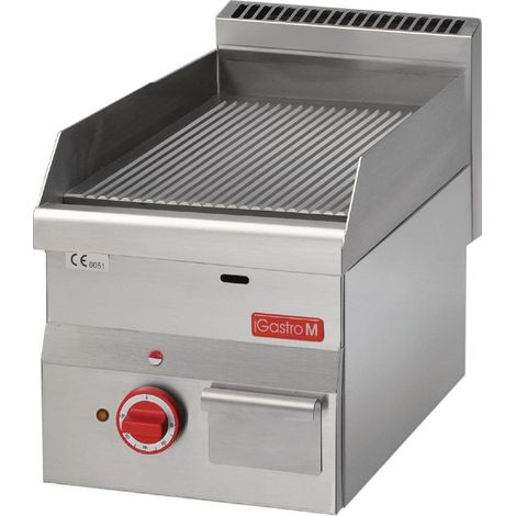 Plancha électrique plaque rainurée 60/30FTRE 600 - 300 x 600 x 280 mm - Gastro M