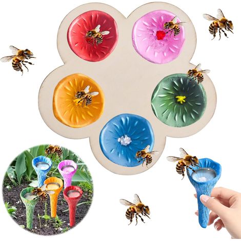 Ruches pour abeilles assoiffées du jardin, abreuvoirs et insectes, 5 unités - AquaForge