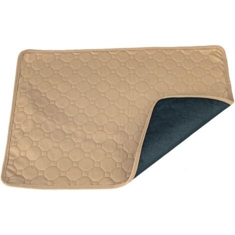 Lot de coussinets d'entraînement pour chiots 100 x 70 cm, lavables et absorbants, antidérapants et anti-fuites, réutilisables, remplacement idéal des coussinets jetables, kaki (1/4)
