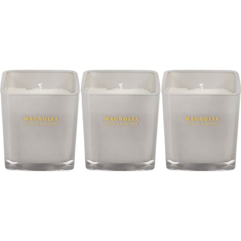 Bougie parfumée carrée Nude 7 cm (Lot de 3) Blanc (1/4)