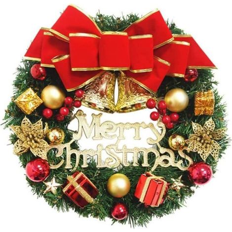 Guirlande - - Couronne de Noël - 30CM - Métal - Décoration Intérieure - Mixte (1/3)