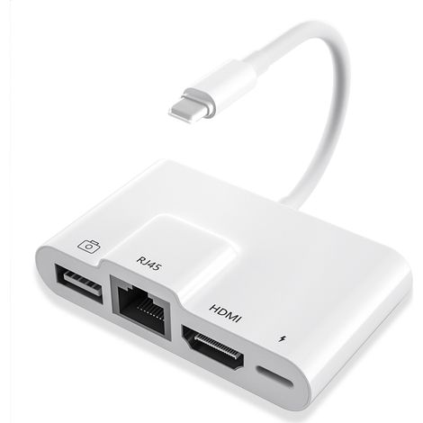 iPhone-zu-HDMI-Adapter 4-in-1 Lightning Digital AV 1080p mit 4K H (1/5)