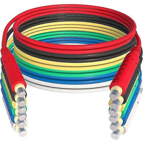 6 Stück magnetische Messleitungen, weiche, flexible Silikon-Testleitungen, 30 V AC, 5 A, 1 m (3,3 ft), geeignet für T10005-Sensoren.