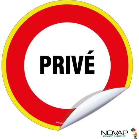 Adhésif Privé - haute visibilité - Ø 300mm - 4100159