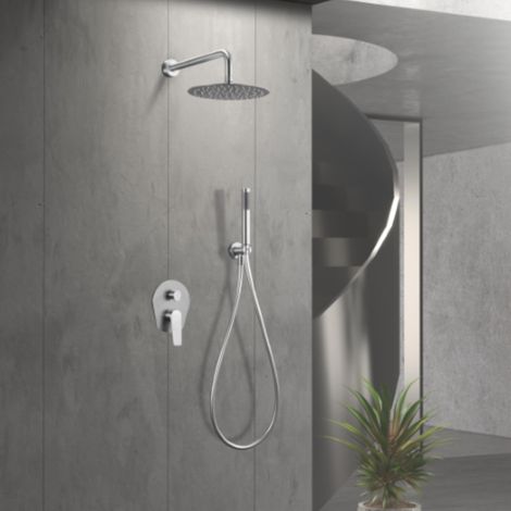 IMEX - columna ducha empotrada con grifo acero