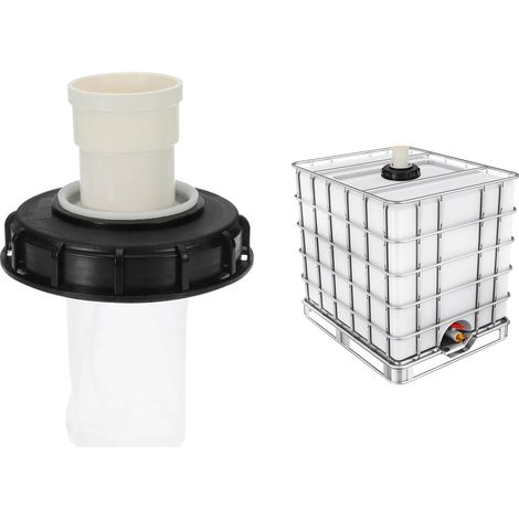Couvercle-filtre droit pour cuve IBC, couvercle de cuve plastique 163mm avec filtre nylon lavable, accessoire pour cuve de récupération d'eau de pluie (1/5)