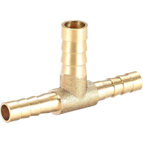 Brass Fluted Fitting T-Shape 3 Way 6mmx8mmx6mm (1/2)