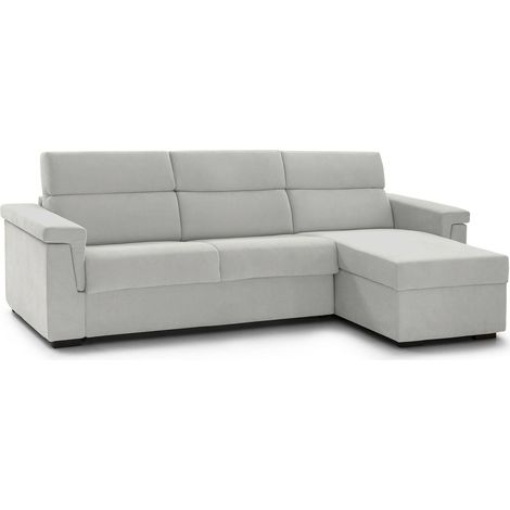 Ecksofa mit Bettfunktion, Ganzaria: Abziehbar, Stauraum, Made in Italy, Wasserabweisend, Vielseitig, 285x160 cm