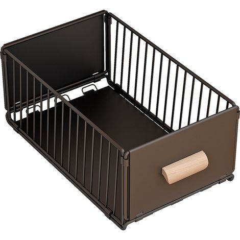 Tiroir Coulissant Cuisine, 24x40x17CM Organiseurs de Placards, pas Besoin de Percer Panier Coulissant Cuisine pour Rangement Dressing (1/5)