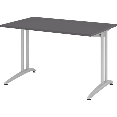 bümö Schreibtisch Serie-B Rechteck: 160 x 80 cm  Graphit