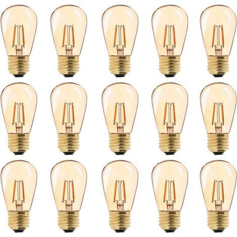 Lampadina LED E27 Vintage, ST45 Facile da Installare 1W = 10W Lampadine a Incandescenza, Bianco Caldo Superiore 2200 K Base Media E27 Lampada da Comodino, Vetro Dorato, Non Dimmerabile, Confezione da (1/4)
