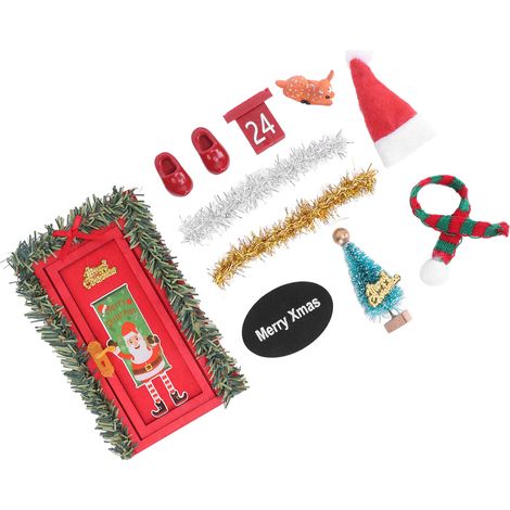Ensemble de décorations de Noël pour maison de poupée, maquette de scène de Noël à monter soi-même, jouets pour maisons de poupées à l'échelle 1/12 et 1/6 (1/5)