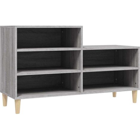 Scarpiera Mobile per scarpe Grigio Sonoma 102x36x60 cm in Legno Multistrato (1/5)