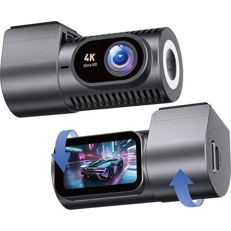 (4K Dual Dash Cam,18MP F1.8 Aperture 170° Wide‑Angle,Built‑in GPS,WIFI,Collision Sensor,Parking Monitor,1.5‑Inch Screen,Support 256GB TF‑Card (1/4)