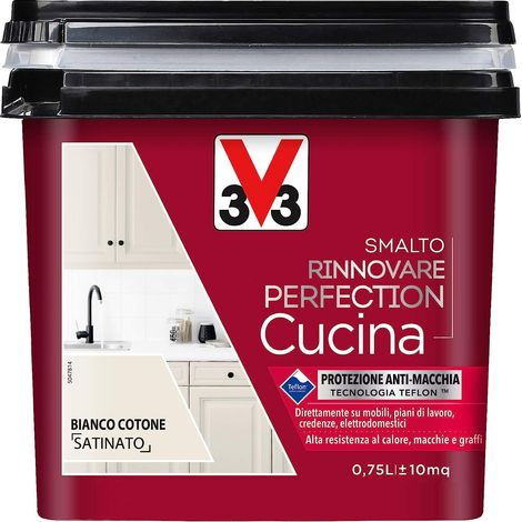 Smalto cucina V33 0,75 l bianco cotone