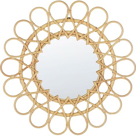 Wandspiegel BABAI 60 cm 60 cm Rattan Naturfarben (1/5)