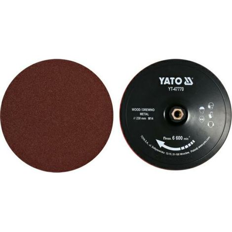 Klettverschlussscheibe 230 mm M14 + Zubehör - YT-47770