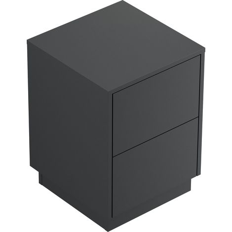 Design Nachttisch Concepto S 40cm stehend, 2 Pushauszüge Grafit