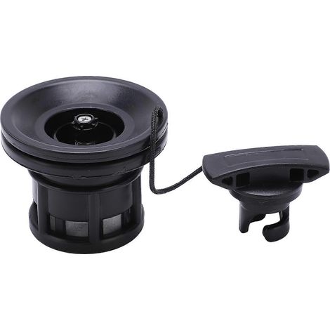 Valve de gonflage légère pour bateau pneumatique, kayak, embarcation en caoutchouc (noir) (1/4)