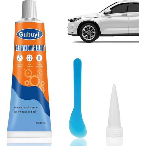 Colle Carrosserie Voiture,Colle pare Brise,Silicone Noir,Mastic Carrosserie Voiture,Résistance aux hautes et basses températures,Pour le collage et l'étanchéité des portes et fenêtres de voiture (1/5)