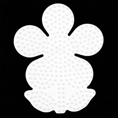 Plaque de base Hama pour perles à repasser, fleur blanche