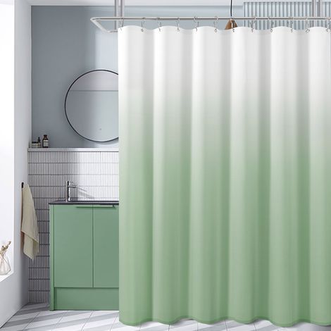 Shower curtain 180 x 180 cm green shower curtain waterproof printed polyester shower curtain