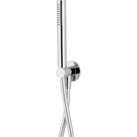 SCELTO DA DESIVERO Kit supporto doccia desivero design tondo con presa acqua doccia 1g flex pvc 150 cromo codice prod: DSV13952