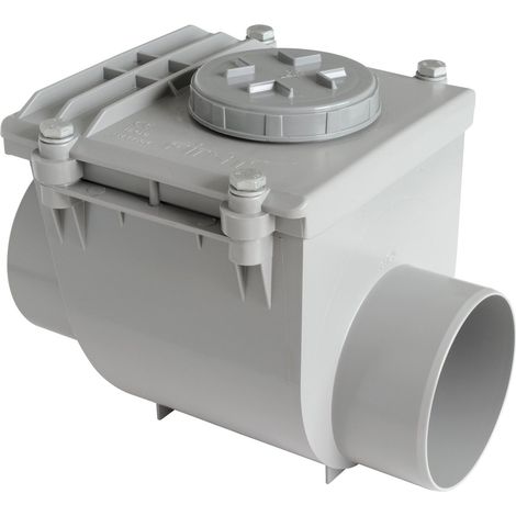 First Plast NRC125G Valvola Antiritorno in PVC ad Incollaggio, Grigio, ø 125 mm (1/2)