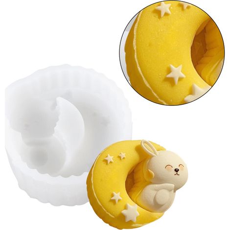 Molde de silicona para pasteles de conejito lunar (1/5)