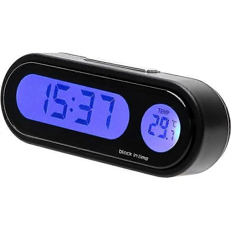 2 in 1 digital thermometer with clock for car interior decoration (1/5)