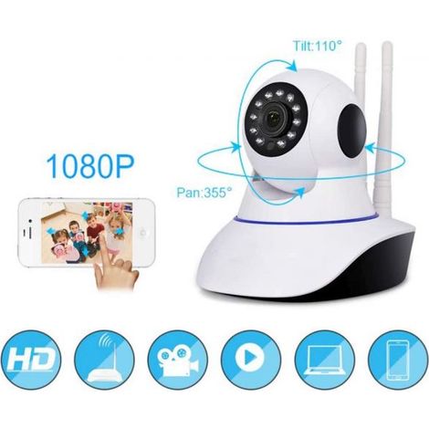 TELECAMERA IP CAMERA HD 720P WIRELESS LED IR LAN MOTORIZZATA WIFI RETE P2P (1/3)