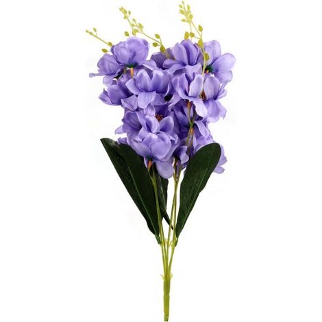 Orchidee viola artificiali - Bouquet da 5, altezza 58 cm (1/3)