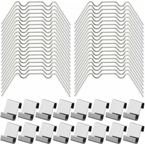 100Pcs Clips de Vitrage pour Serre Inclure 50Type W Serre Pinces en Acier Inoxydable et 50 Clips de Type Z pour Vitre de Serre