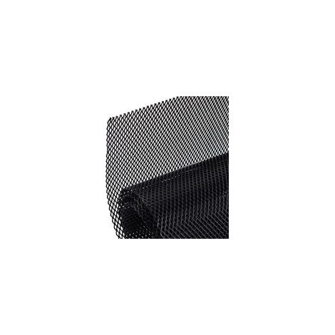 Noir Grille de grille en aluminium, 100 x 33 cm, universelle, grille d'aération pour pare chocs, étanche et résistant à la corrosion (trou de 3 x 6 mm