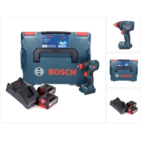 Bosch GDX 18V-210 C Avvitatore a impulsi professionale a batteria 18 V 210 Nm brushless + 2x batteria ricaricabile 5,0 Ah + caricabatterie + L-Boxx