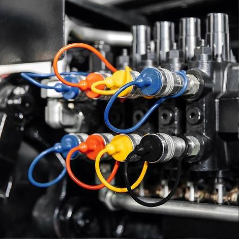 Connecteur hydraulique ISO7241-A (ISO-A) avec capuchon anti-poussière mâle et fiche femelle, jeu de connecteurs hydrauliques A (1/5)