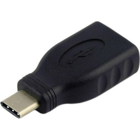 A108-0323 cambiador de género para cable USB-C USB-A Negro (1/2)
