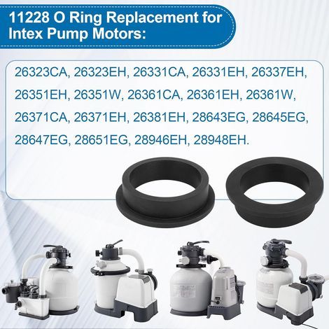 O-Ringe für die Intex 11228 Pool-Sandfilterpumpe. Ersatzdichtungen für Motor und Pumpengehäuse. Auslaufsichere Dichtungen (5er-Pack). (1/5)