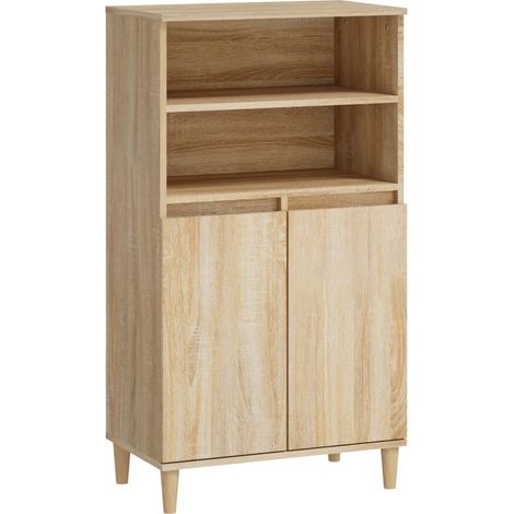 Buffet haut, Commode Armoire Luxueux, pour Salon Chambre Entrée Cuisine, Chêne sonoma 60x36x110 cm Bois d'ingénierie OIB5203E (1/5)