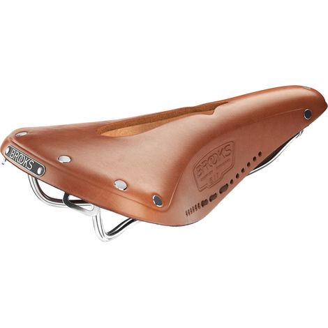 Selle Vélo Cuir Sculptée Miel - Confort Iconique Cycliste Route - Brooks