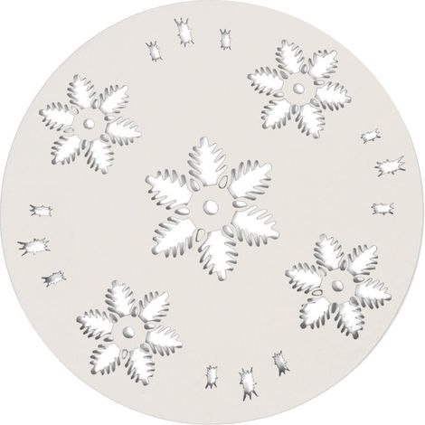 Runde, cremefarbene Filzdeckchen, 30 cm (1/2)