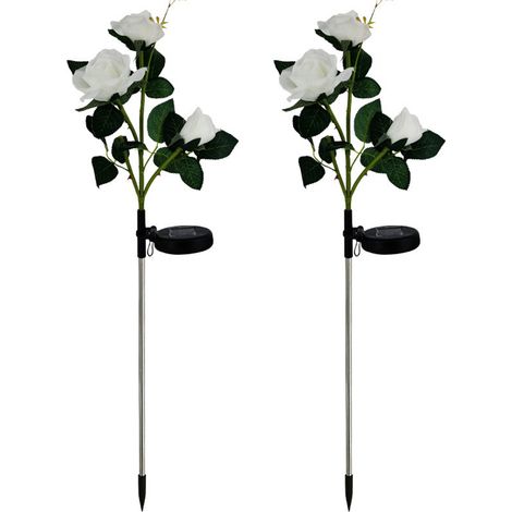 2 Lampes solaires, Panneau monocristallin, LED multicolore, Étanche IP65, Jardin Terrasse (1/5)