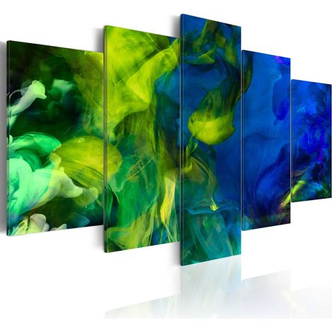 Quadro - Danza di fiamme verdi - 100x50 (1/4)