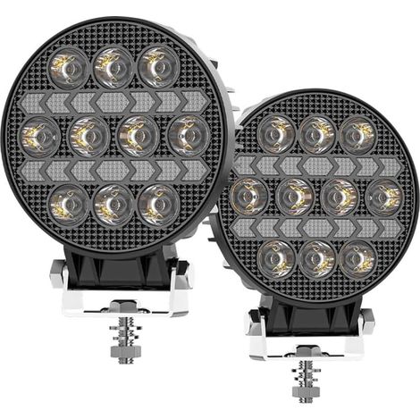 [NUNCA UTILIZADO]Luces de trabajo LED redondas de 4 pulgadas para coche, luces de circulación diurna para camión, UTV, SUV, motocicleta, vagón, remolque, barco (1/4)