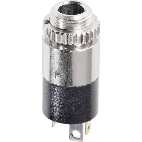 Jack 3.5 mm embase femelle, verticale Hicon HI-J35SEF Nombre de pôles: 3 stéréo argent 1 pc(s) (1/2)