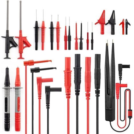 ALLIANDIS23PCS Multimeter Test Leads Kit with Replaceable Precision Probes Set and Alligator Clips, Test Probes, Test Hook, Flexible Wires Professional Kit General Use for Digital Electrical Testing (1/5)