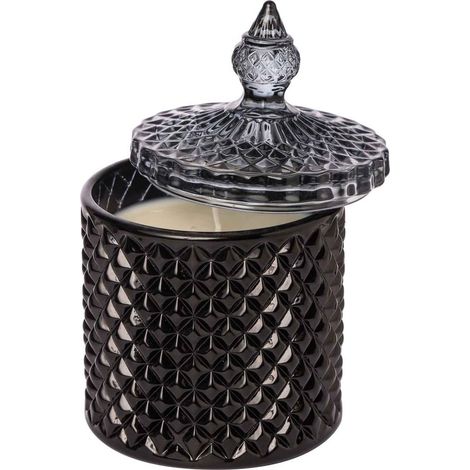 ARPIMEX Candela Vasetto Vetro con Cera D 8,5 Cm H 10 Cm Bomboniera Black