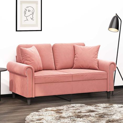 vidaXL Cojines decorativos 2 uds terciopelo rosa 40x40 cm (1/5)